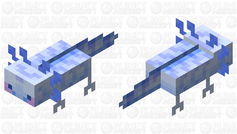 Cute Axolotl (Blue) Minecraft Mob Skin