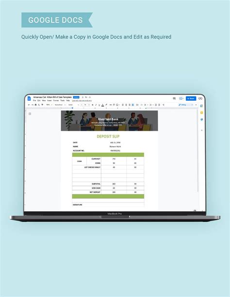 Cheque Deposit Slip Template in Word, Google Docs - Download | Template.net