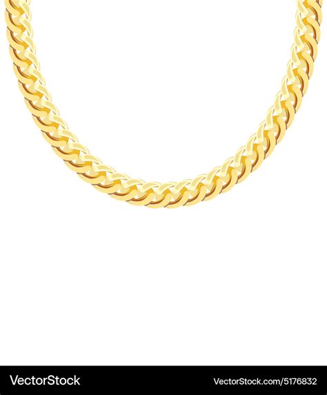 Gold chain jewelry Royalty Free Vector Image - VectorStock