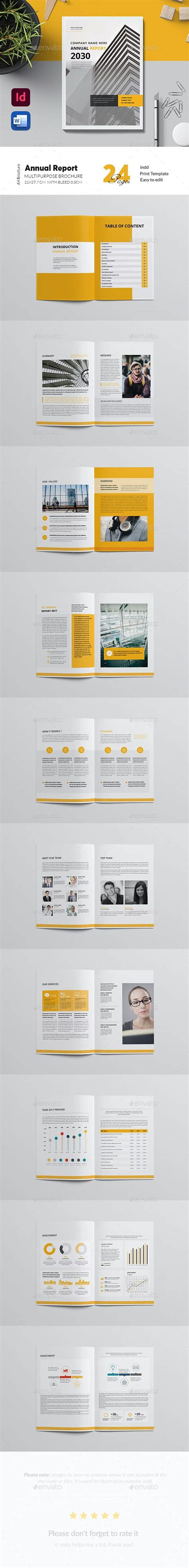 Annual Report Template in 2023 | Brochure design template, Annual report, Report template