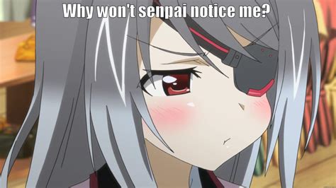 Why won't senpai notice me - quickmeme