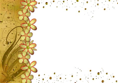 Gold Flower Frame Transparent Picture Transparent HQ PNG Download | FreePNGImg