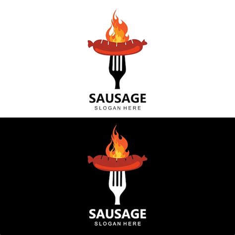 Premium Vector | Sausage logo modern food vector design for grill food brands bbq sausage shop ...