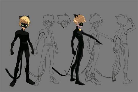 Image - Cat Noir Early 2D Body Character Sheet.png | Miraculous Ladybug ...