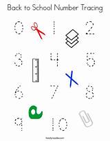 Back To School Number Tracing Coloring Page  Twisty Noodle sketch template