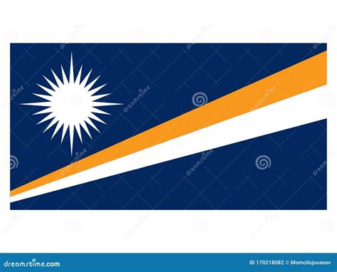 Flag of the Marshall Islands Stock Vector - Illustration of tonga, east ...