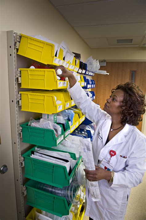 Storage bin shelving at the Atrium Medical Center - Systems and Space