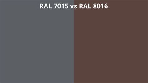 RAL 7015 vs 8016 | RAL colour chart UK