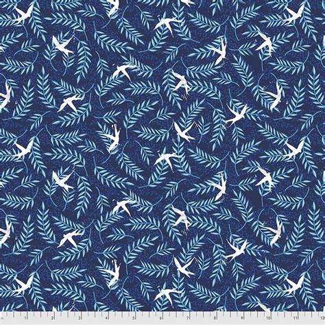 Doves - Indigo - by Free Spirit Fabrics - 803081022516