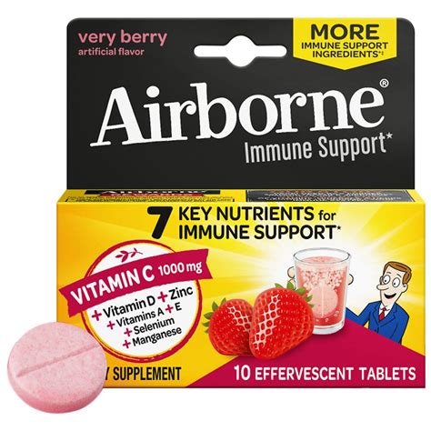 Airborne Health Formula Effervescent Tablets Very Berry | Walgreens