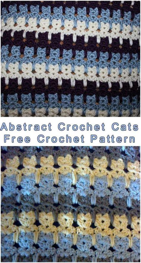 20 Crochet Abstract Cats Stitch Free Pattern For 2022