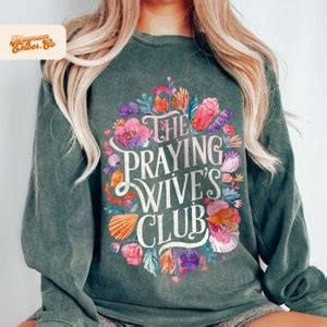 Praying Wives Club PNG DUO, Floral Retro Christian Sublimation, Christian Wife, Proverbs 31 ...