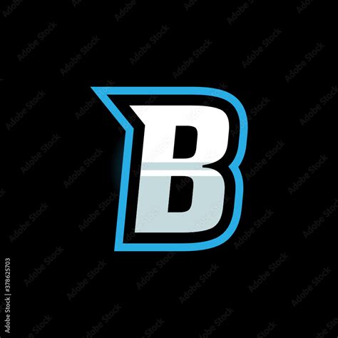 B Letter Gaming Esport Logo Design Template Inspiration Stock Vector ...