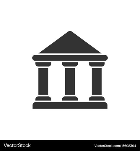 Government building symbol Royalty Free Vector Image