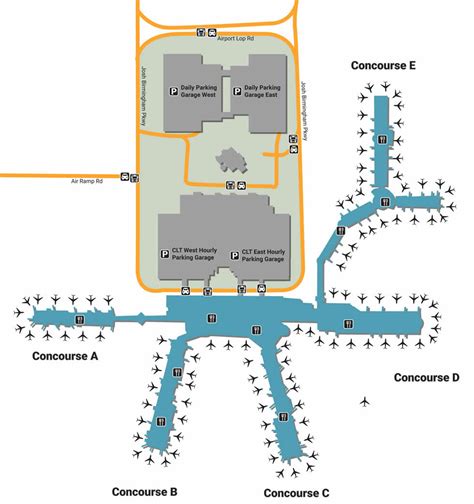 Clt Concourse Map