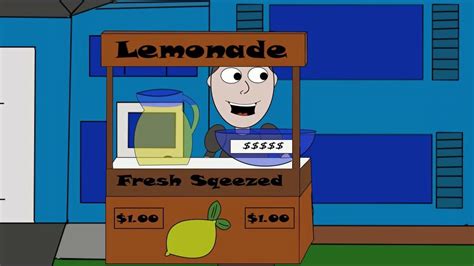 The Lemonade Stand - YouTube | Lemonade stand, Lemonade, First animation