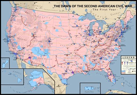 The Second American Civil War: Opening Shots : r/imaginarymaps