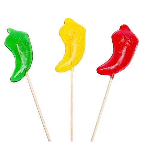 Hot Pepper Hard Candy Lollipops: 12-Piece Bag | Candy Warehouse