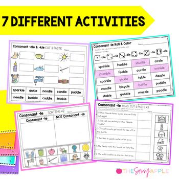 Consonant -le Worksheets Word Work Activities Final Stable Syllables