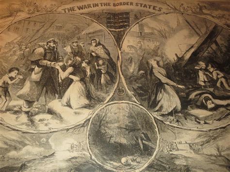 1863 Thomas Nast Civil War Engraving of "The War in the Border States ...