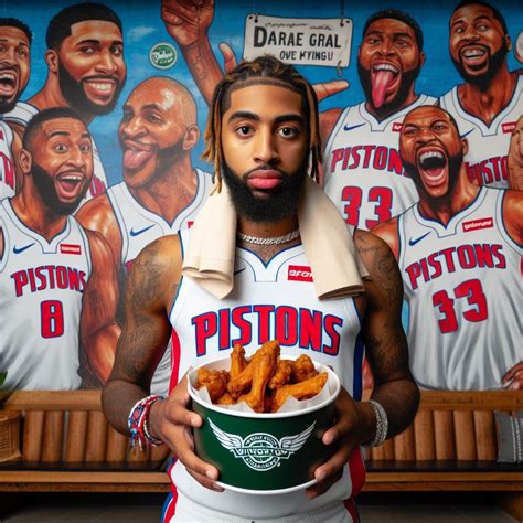 Hey Pistons Fans! Look! You got your Wingstop finally! (Made via Bing AI) 😂🤣 : r/DetroitPistons