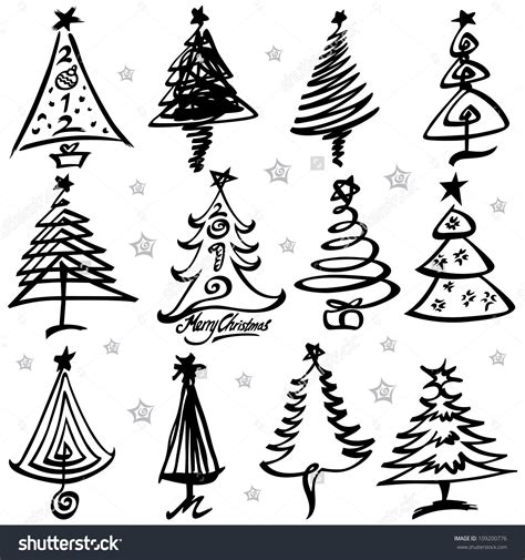 Christmas Tree Drawing Outline – Idalias Salon