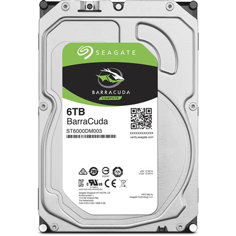 Seagate 6TB BarraCuda 5400 rpm SATA III 3.5" Internal