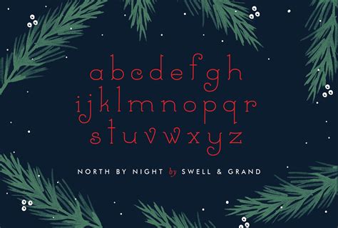 North by Night, A Christmas Font | Christmas fonts, Holiday script, Font inspiration