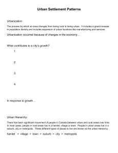 Urban Settlement Patterns
