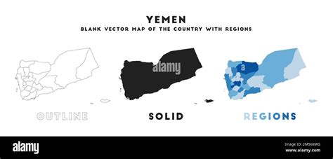 Yemen map. Borders of Yemen for your infographic. Vector country shape. Vector illustration ...