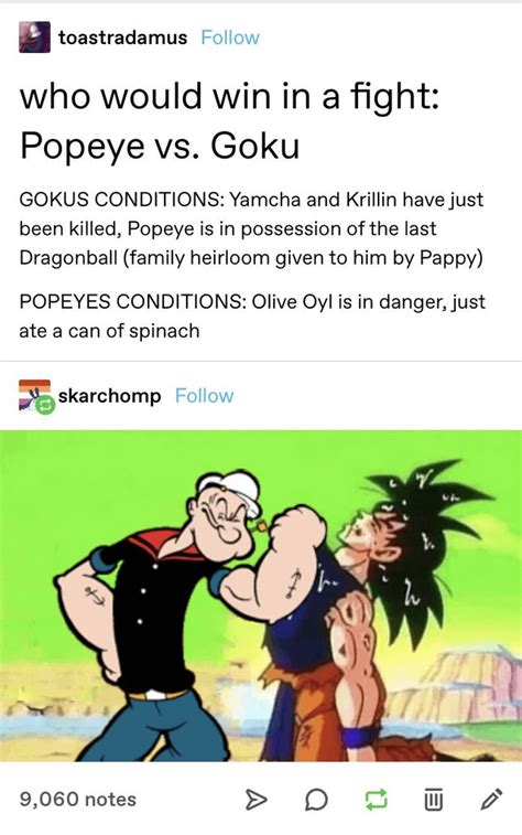 so that saitama vs popeye death battle happened..... : r/tumblr