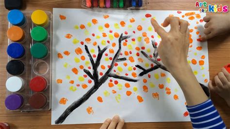 Painting for kids | How to draw a tree for kids | Landscape painting for kids 2 | Art for kids ...