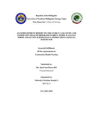 Tacla, Tabios, Taborda DRUG Study - Republic of the Philippines UNIVERSITY OF NORTHERN ...