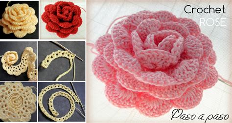 Como hacer Rosas a crochet paso a paso - GanchilloGanchillo