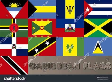 34,448 Flags Caribbean Countries Images, Stock Photos, 3D objects ...