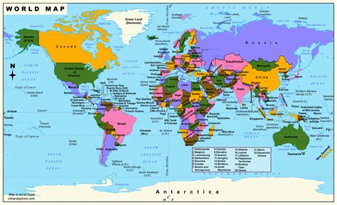 Printable World Map With Countries