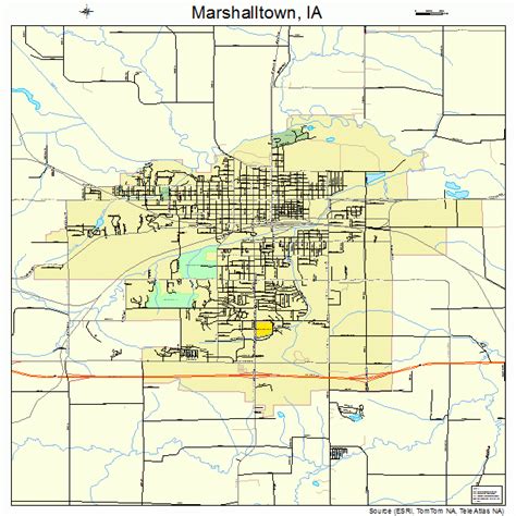 Marshalltown Iowa Street Map 1949755