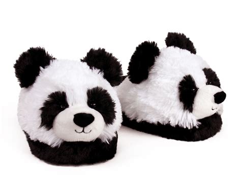 Fuzzy Panda Slippers | Panda Bear Animal Slippers