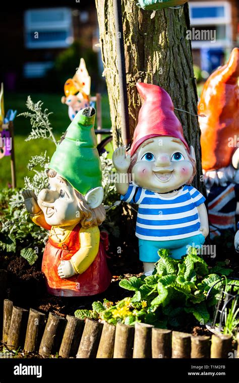 Funny garden gnomes hi-res stock photography and images - Alamy