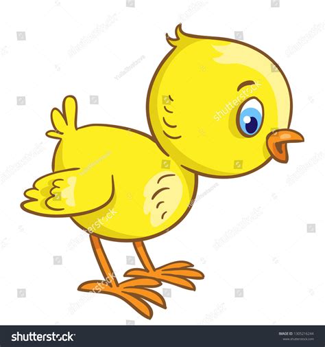 Cute Little Chicken Cartoon Style Isolated Stock Vector (Royalty Free) 1305216244 | Shutterstock