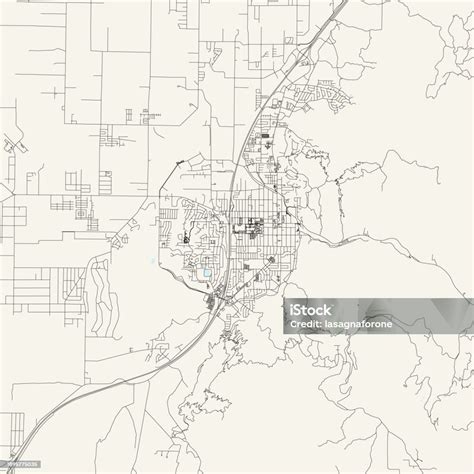 Cedar City Utah Usa Vector Map Stock Illustration - Download Image Now - Abstract, Aerial View ...