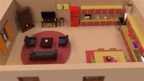 3D Cartoon House Interior - Animatics Asset Store