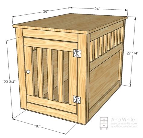 Large Wood Pet Kennel End Table | Ana White