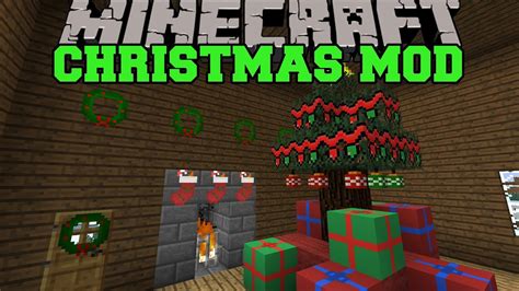 Minecraft: CHRISTMAS MOD (SANTA GIVES YOU PRESENTS, DECORATIONS AND FOOD) Wintercraft Mod ...