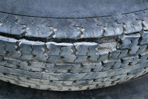 Damaged tire stock photo. Image of worn, belted, belts - 5578508