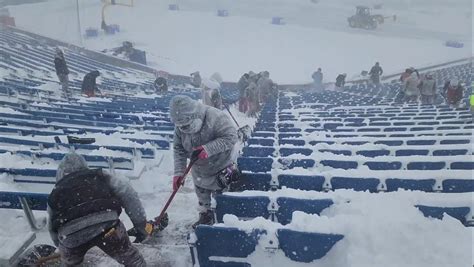 Local storm chaser braves Buffalo cold to shovel out Highmark Stadium