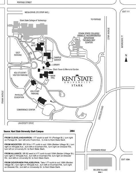 Kent State Stark Campus Map Canada Map - Map