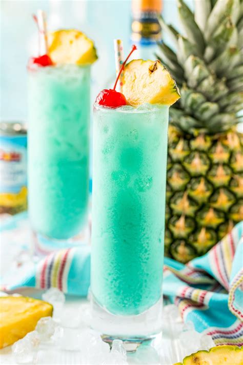 Blue Hawaiian Cocktail is a tropical drink recipe made with rum, blue ...