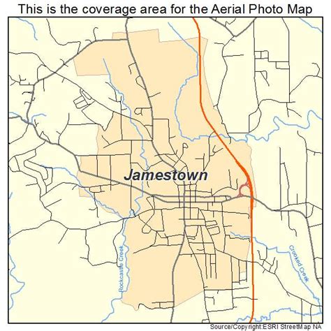 Aerial Photography Map of Jamestown, TN Tennessee