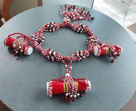 Shango Mazito With Beaded Bata Aña Drums Set Shango Maze for Bated Tambores Bata Red White ...